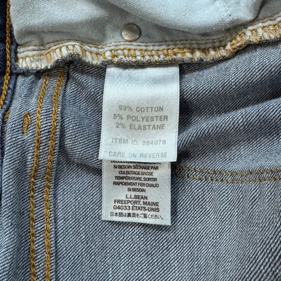 LL Bean Womens Size 18 Reg Blue Denim Classic Fit Jeans Straight Leg High Rise - Picture 7 of 13
